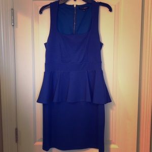 Royal blue peplum dress